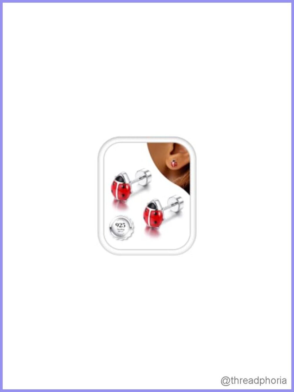 925 Sterling Silver Hypoallergenic Flat Back Stud Earrings Screw Back